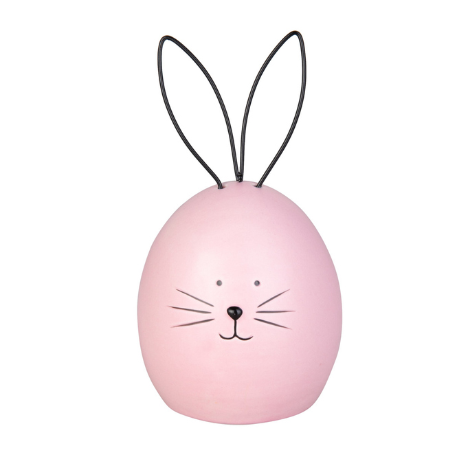 Hase mit Draht-Ohren - rosa - ca. 9 x 15 cm