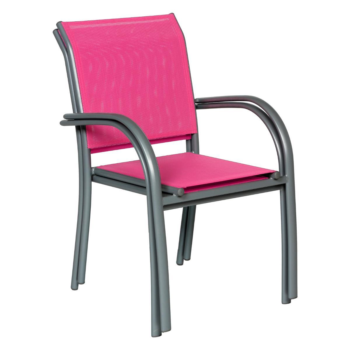 FAUTEUIL PIAZZA FRAMBOISE GRAPHITE