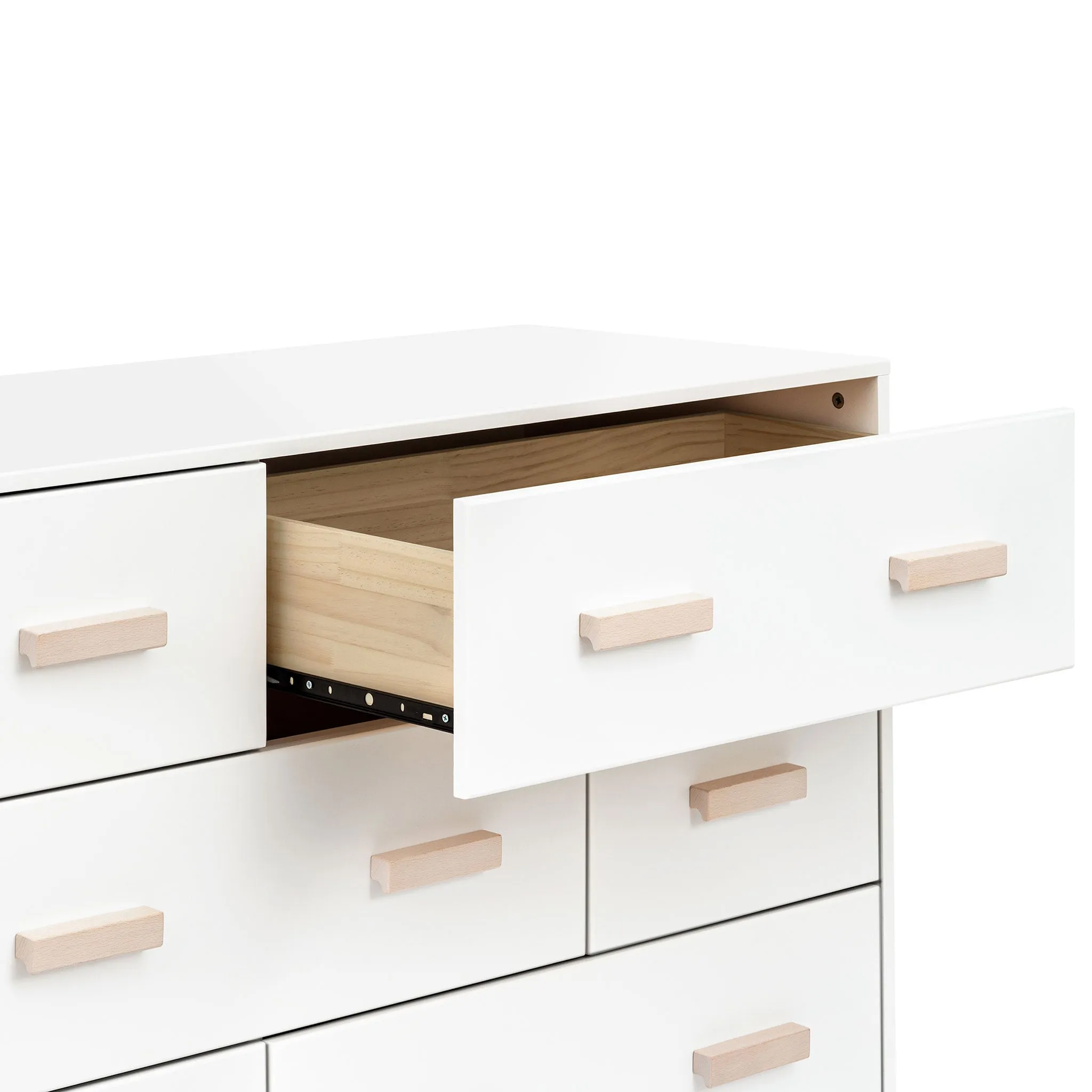 Babyletto Bureau 6 tiroirs Scoot - Blanc  Naturel Lavé