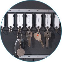 Porte-clés, magnétique, noir, pack de 50