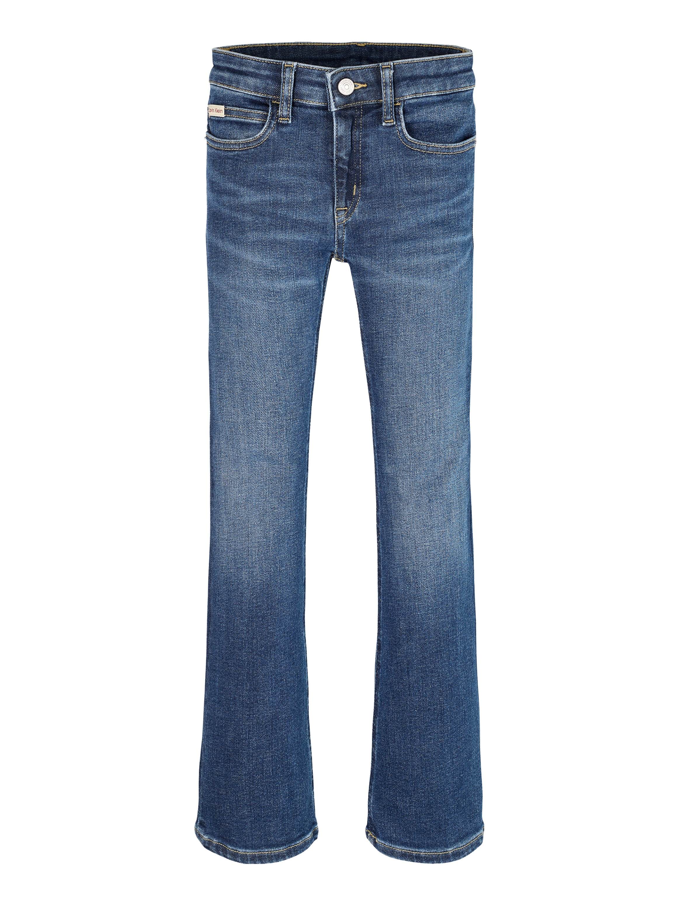 Calvin Klein Jeans Bootcut-Jeans »MR FLARE DARK BLUE VISUAL DENIM« für Kinder bis 16 Jahre mit Logopatch