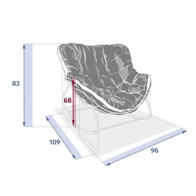 Fauteuil oeuf à bascule PAOPAO Beige & Blanc