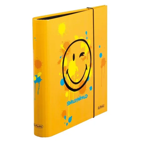 Herlitz Ordner max.file, Smiley Edition, FSC Mix, CO2 neutral, 5 cm, orange
