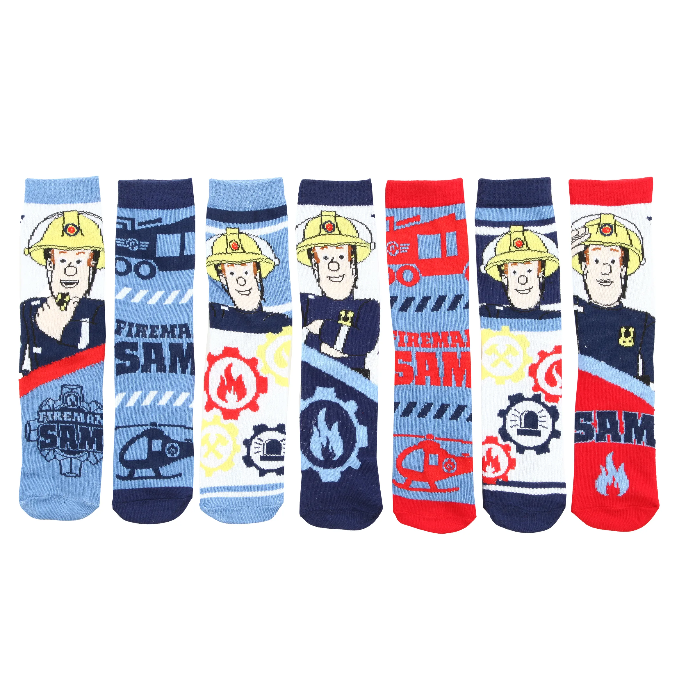 Kinder Socken im 7er mit Motiven 