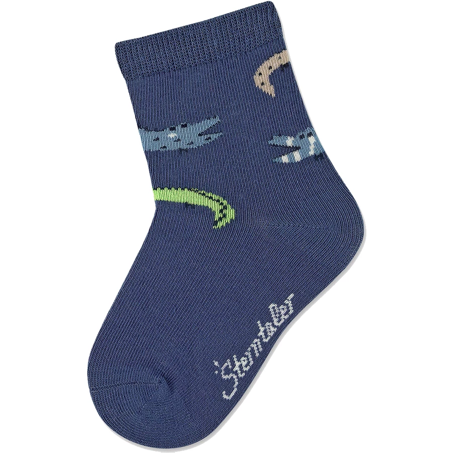 Sterntaler Baby-Söckchen 3er-Pack JeepKrokodil blau