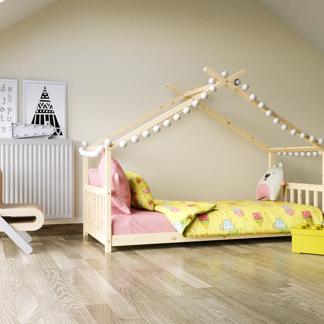 Kinderbett VILLA 90 x 200 cm natur