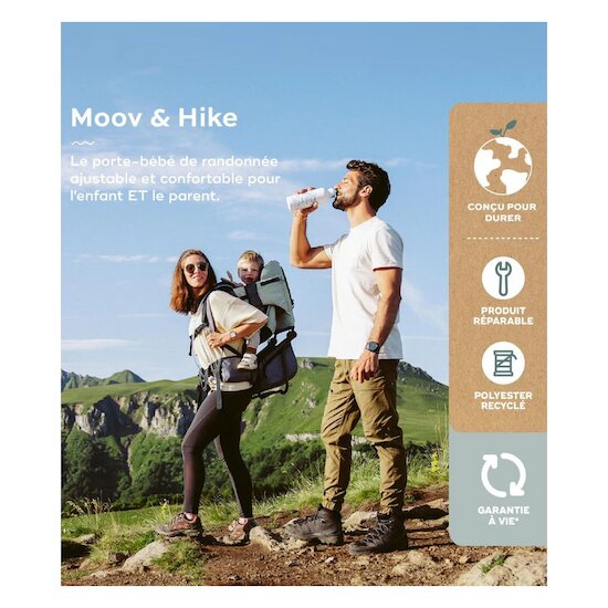 Porte-bébé de randonnée Moov & Hike   Sauge        de               Babymoov