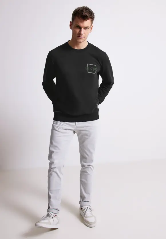 Sweatshirt mit Logoprint - Black