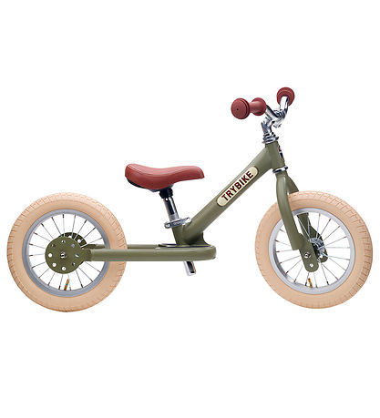 TryBike L?becykel - Steel - Vintage Edition - Støvet  Grøn