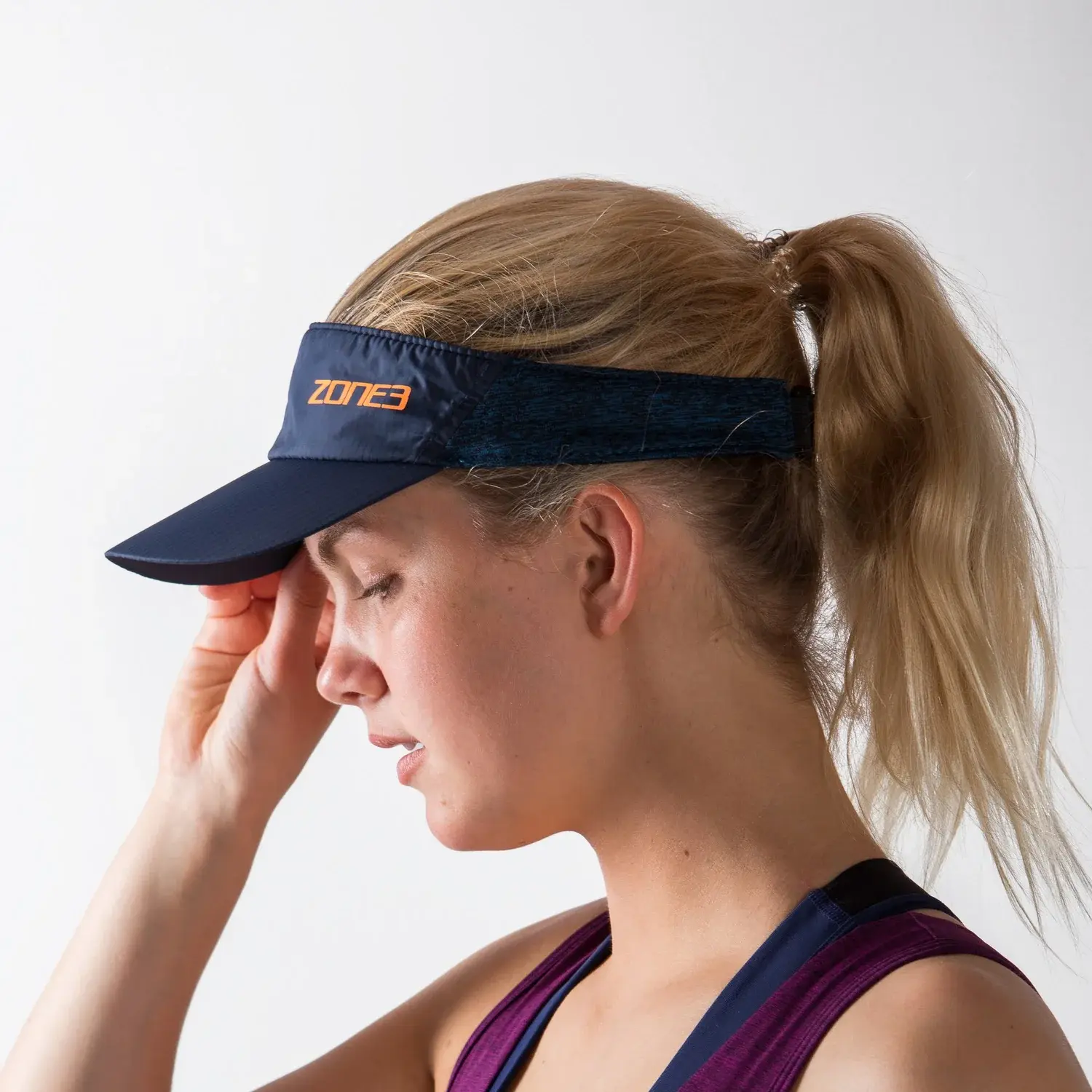 Zone3 Lightweight Race Visor Donkerblauw/Oranje