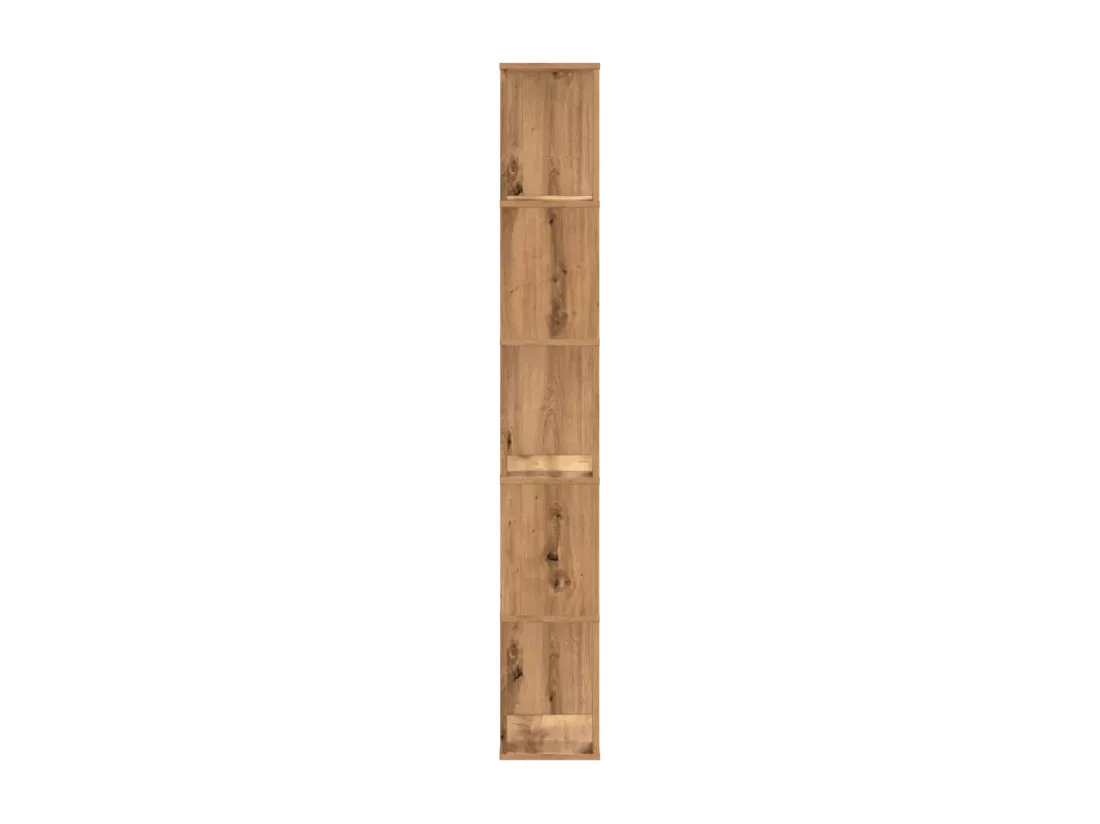 Bibliothèque 5 niveaux chêne artisanal bois ingénierie