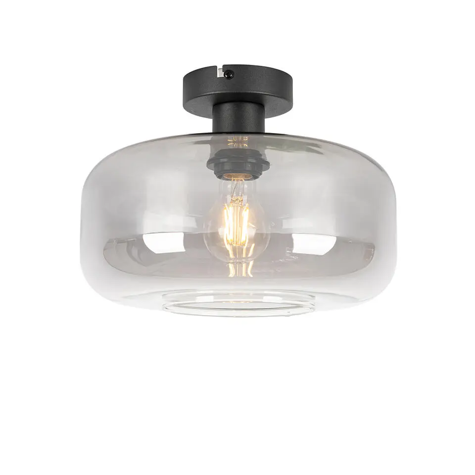 Qazqa plafondlampen bizle grijs e27