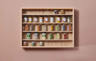 Sammlervitrine Mats Artisan-Eiche Dekor 80x60x9,5 cm