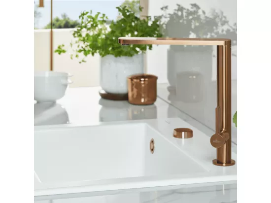 Bouton pour mécanisme 1 cuve, VILLEROY & BOCH en acier inoxydable finition bronze