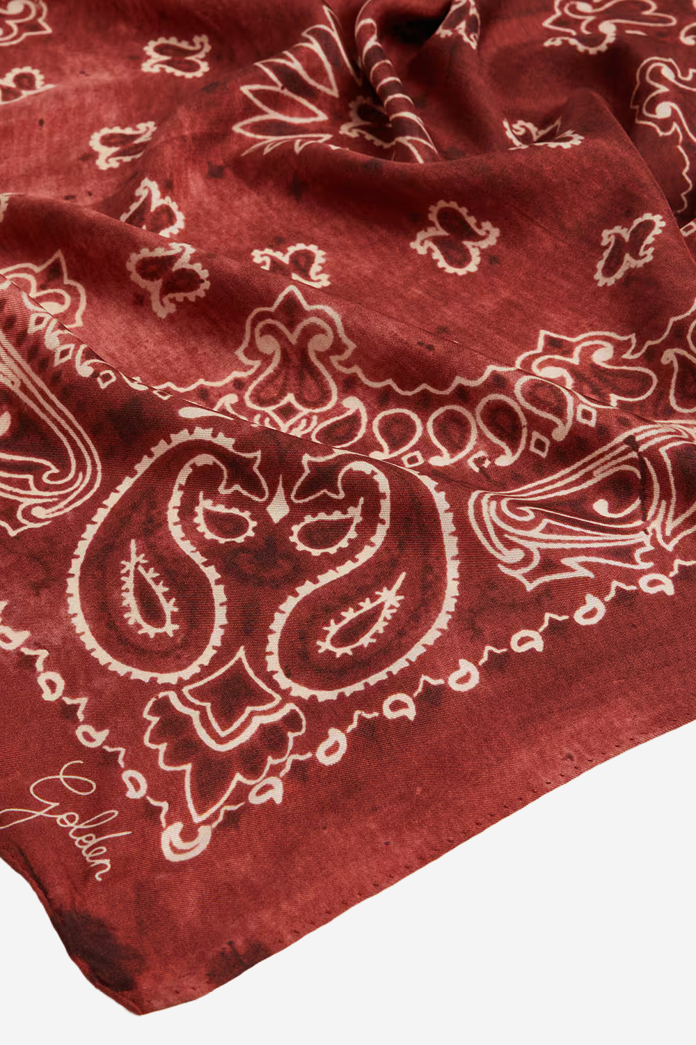 Paisley printed silk foulard