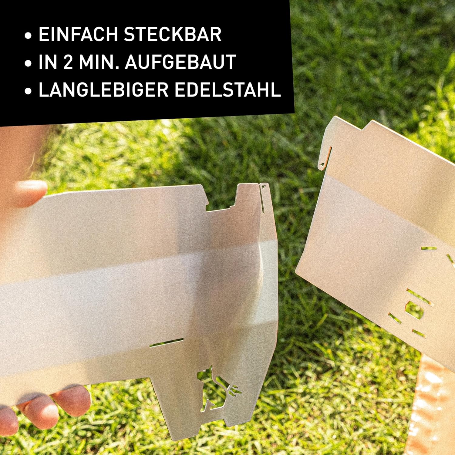 SKOTTI Grill Gas, Camping Grill Gas klein, Ideal für Camping, Festival oder Balkon, Gasgrill für Gaskartuschen, Kleiner faltbarer Campinggrill, Steckbarer Campingkocher für Grillen und Kochen