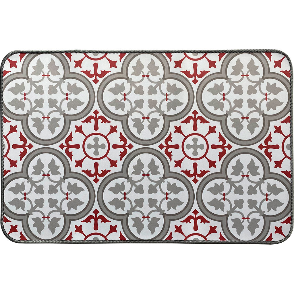 Tapis imprimé PACO polyester rouge 40x60cm