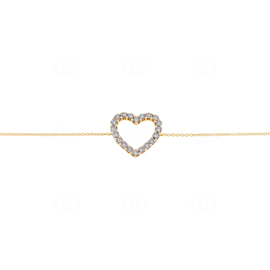 Armband 750/18 K Gelbgold mit Diamanten 0.50 ct H/si