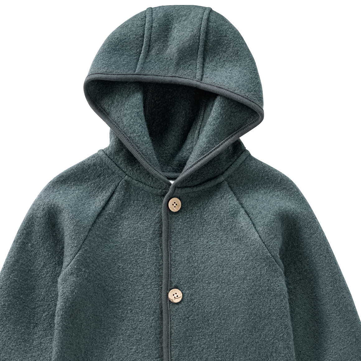 Topomini Pure Collection Baby Wollwalk-Overall mit Umschlagbündchen dunkelpetrol
