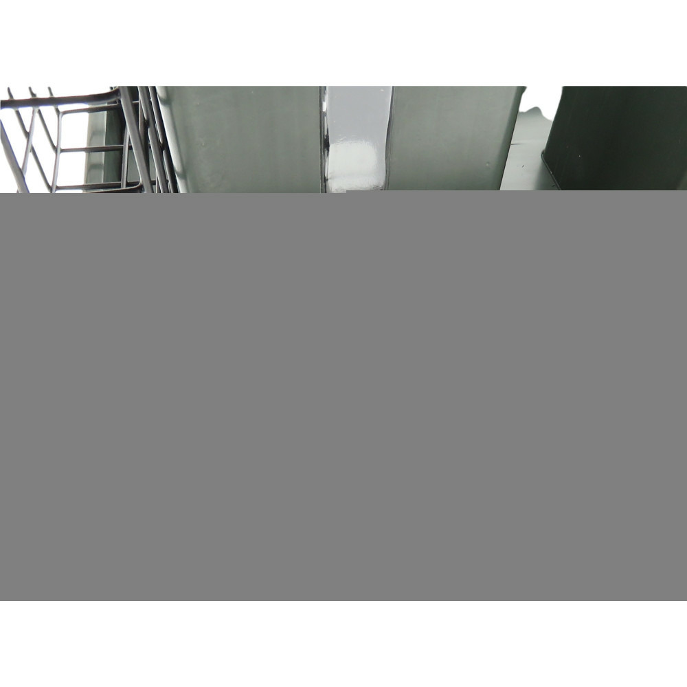 Mangeoire silo 2 en 1, graines et blocs, vert, bois composite, pour oiseaux