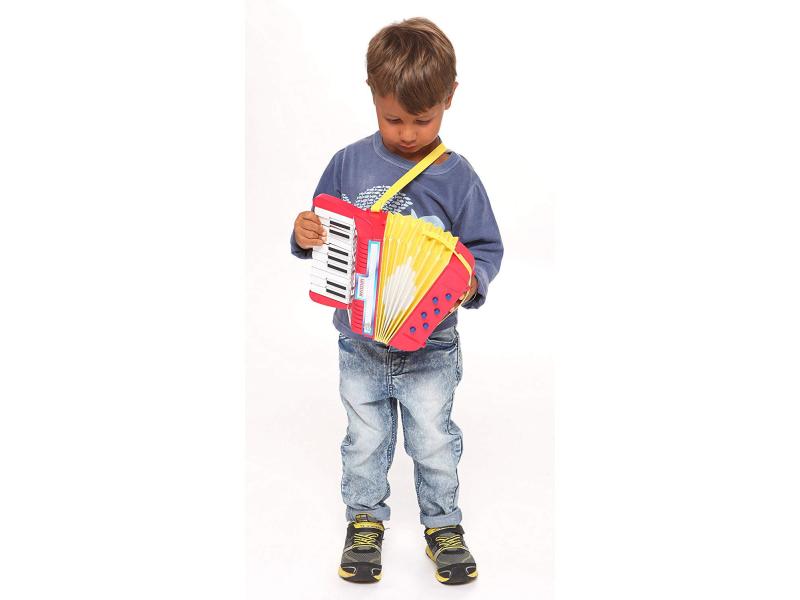 Bontempi Musikinstrument Akkordeon mit 17 Tasten C-E Kinder-Akkordeon