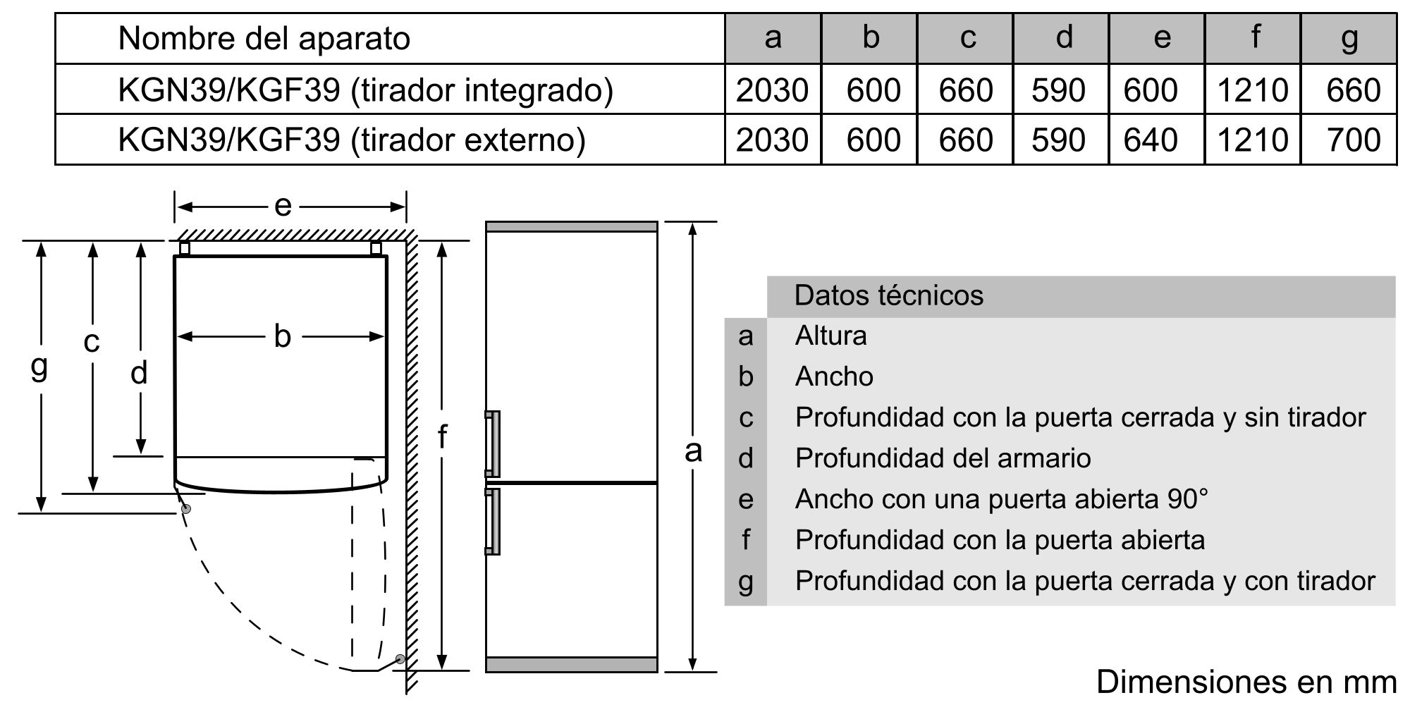 Refrigerador Combinado Independente Série 4 203 x 60 cm Branco KGN39VWDA