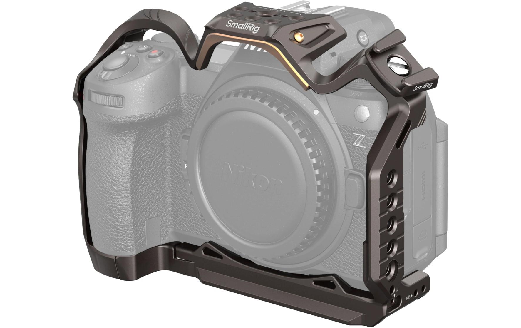 Cage «Night Eagle» für Nikon Z 6III<br>Schützt die Kamera und ermöglicht dennoch den Zugriff auf die Schnittstellen