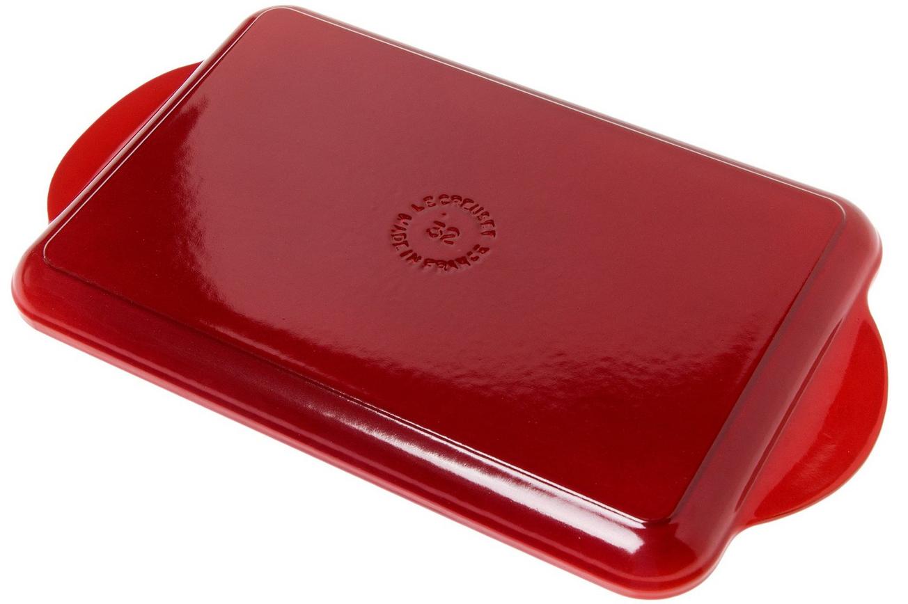 Le Creuset La Fonte émaillée rechthoekige grillpan 32 cm, rood