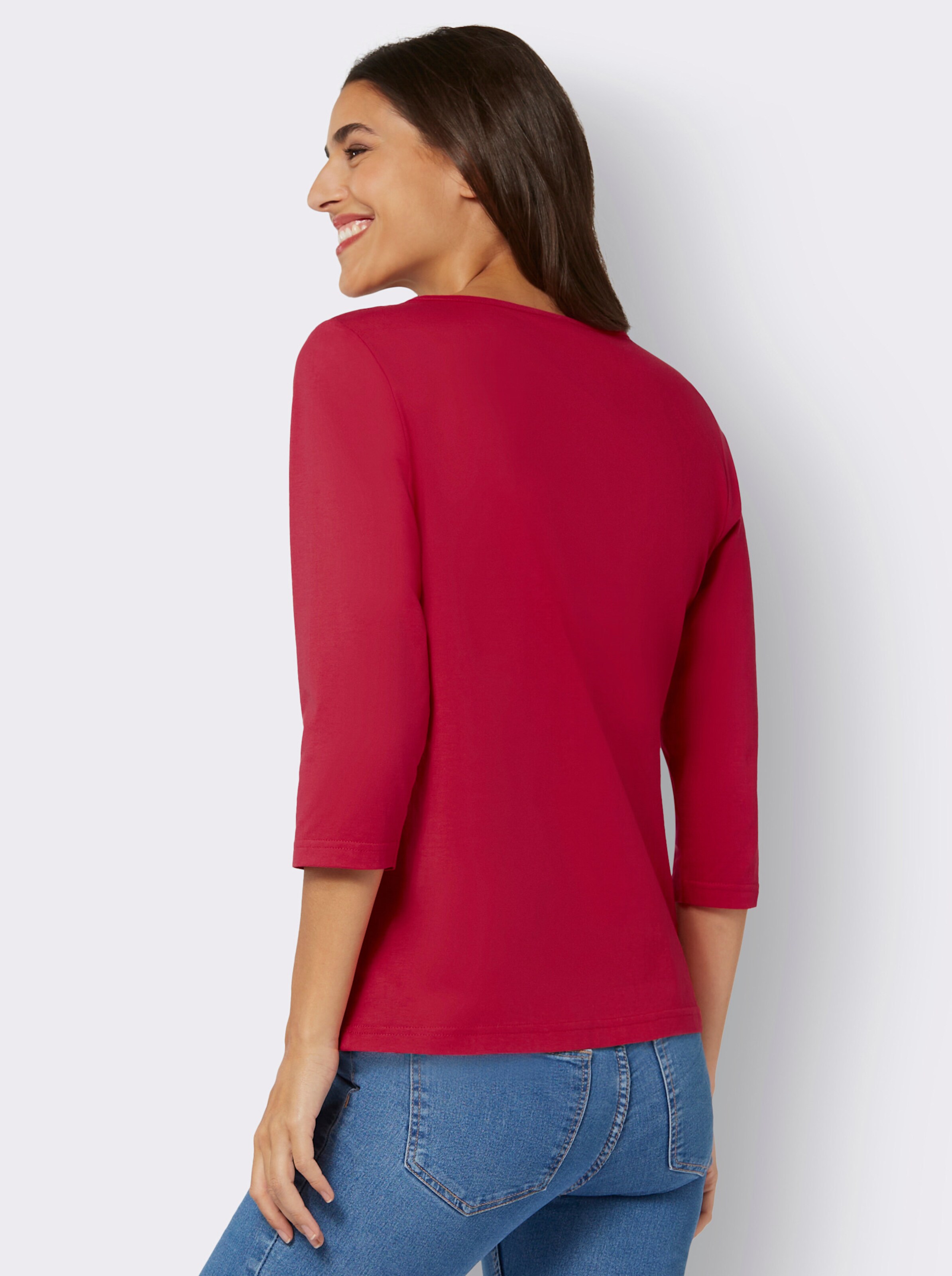 34-Arm-Shirt mit Glitzer-Details