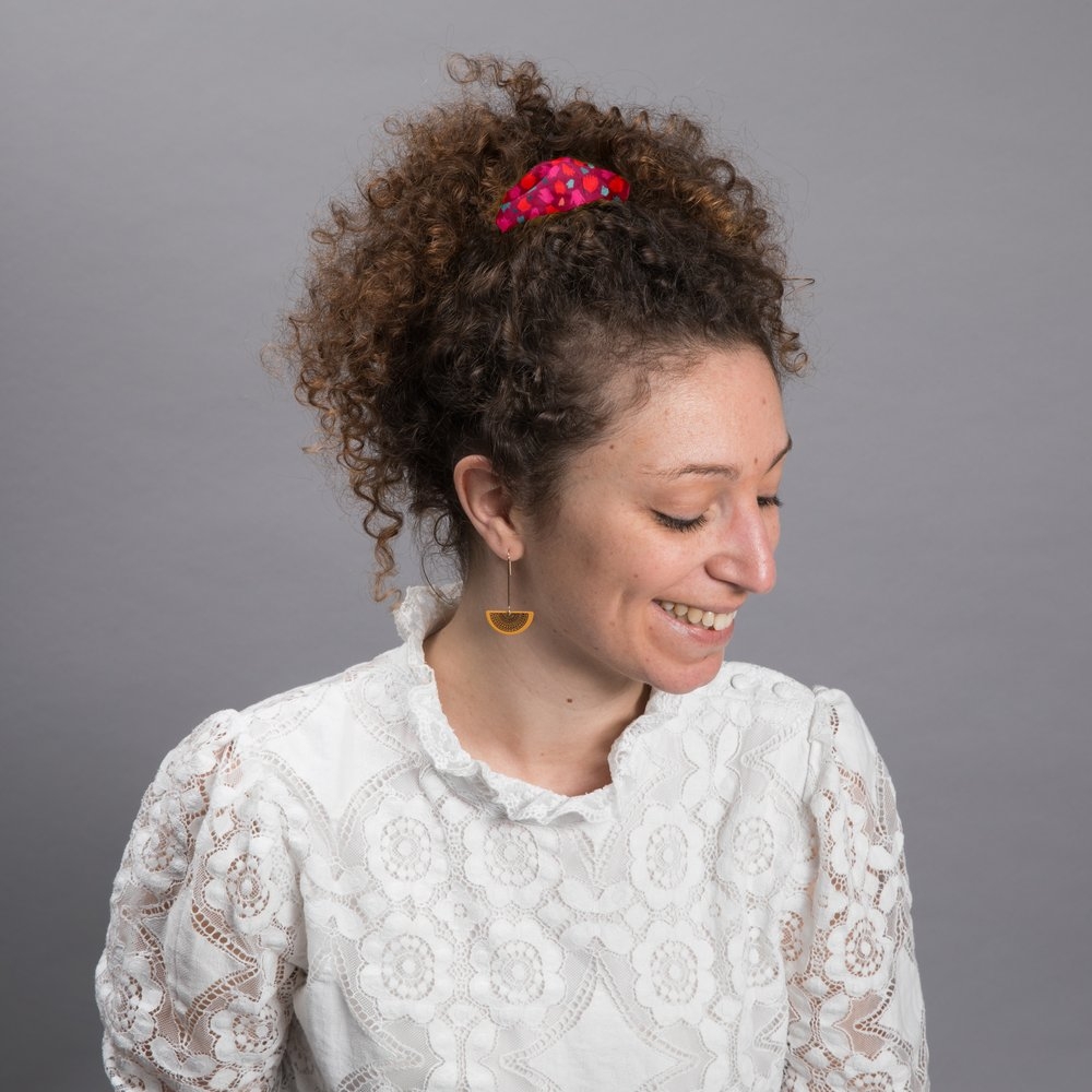 Chouchou Pompons Cerise