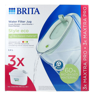 Brita Style Eco Waterfilterkan Groen   3 Maxtra Filterpatronen 2,4LT