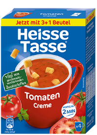 Erasco 36x Heisse Tasse Tomaten Creme á 19,6g=705,6g MHD:28.5.26