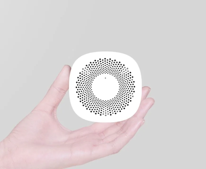 (75x50mm) Smarter Bluetooth Luftqualitätsmonitor Feuchtigkeits Messgerät mit App Steuerung (ZG1070) - Weiss
