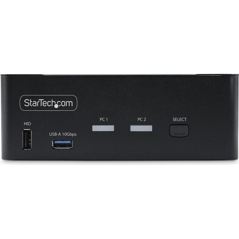 StarTech.com Switch KVM DisplayPort 2 Ports, 8K 60Hz / 4K 144Hz, DP 1.4, 2 Ports USB 10Gbps, 4 Ports USB HID, Commutateur KVM, Commutation par Touches de Raccourci, Conforme TAA
