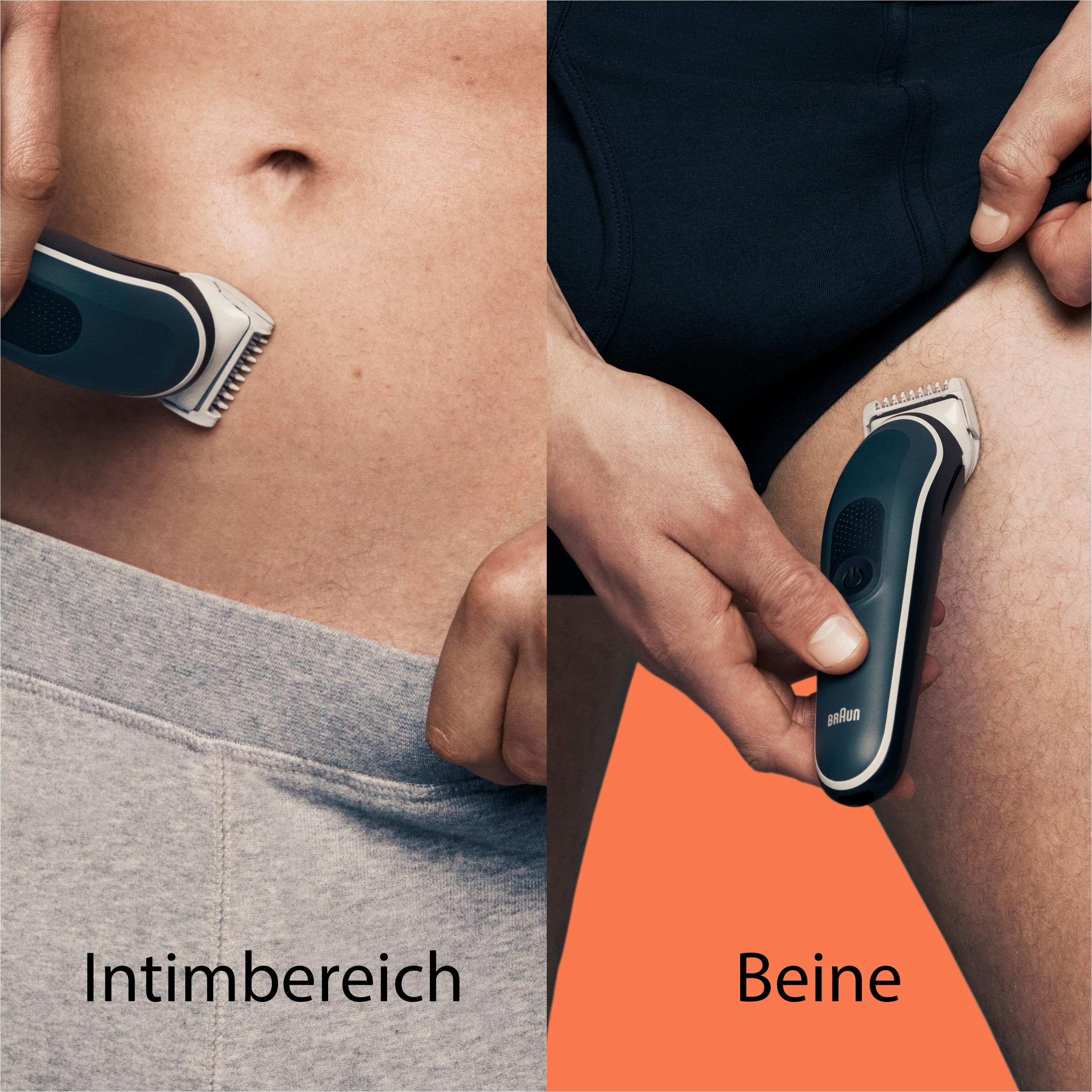 Series 5 Bodygroomer Elektrischer Haarschneider Haar Trimmer Akku Rasierer mit 3 Aufsätzen (BG5340) - Schwarz / Grau