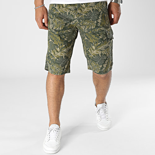 Short Cargo Vert Kaki Floral