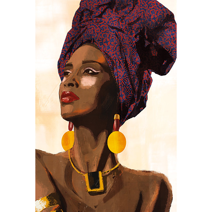 Toile imprimée portrait femme 60 x 90 cm Dada Art