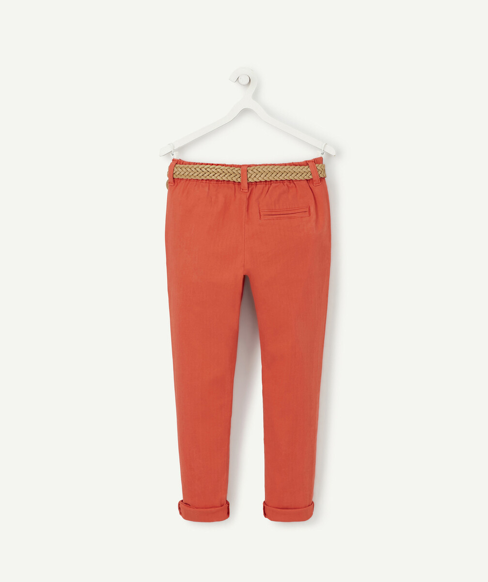 LE PANTALON CHINO ROUGE CEINTURÉ