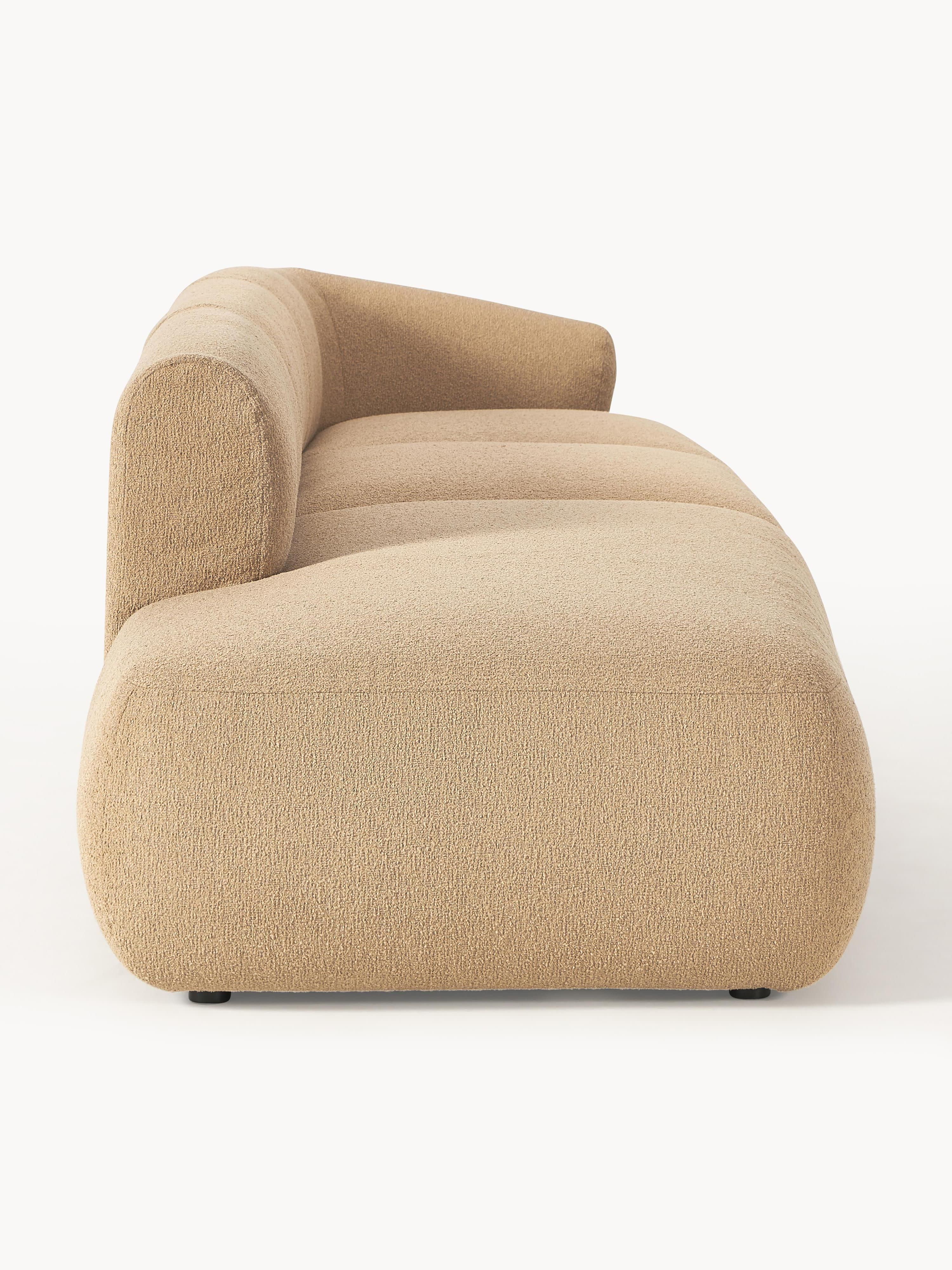 Modulaire XL chaise longue Sofia van bouclé stof
