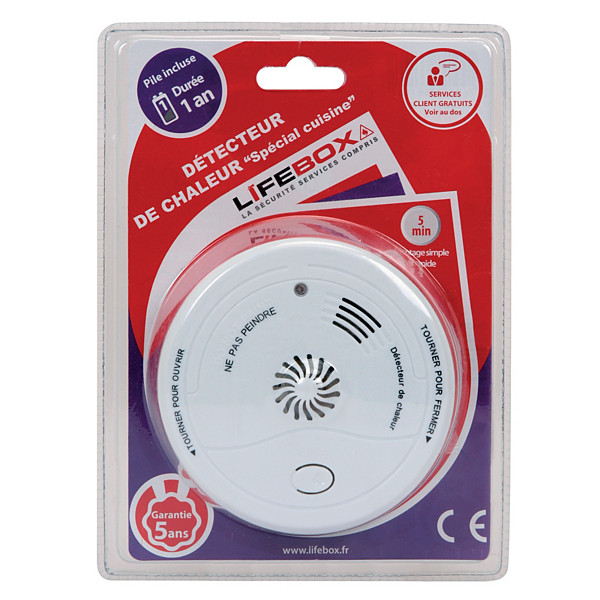 Détecteur de chaleur Lifebox spécial cuisine diamètre 10,5 cm