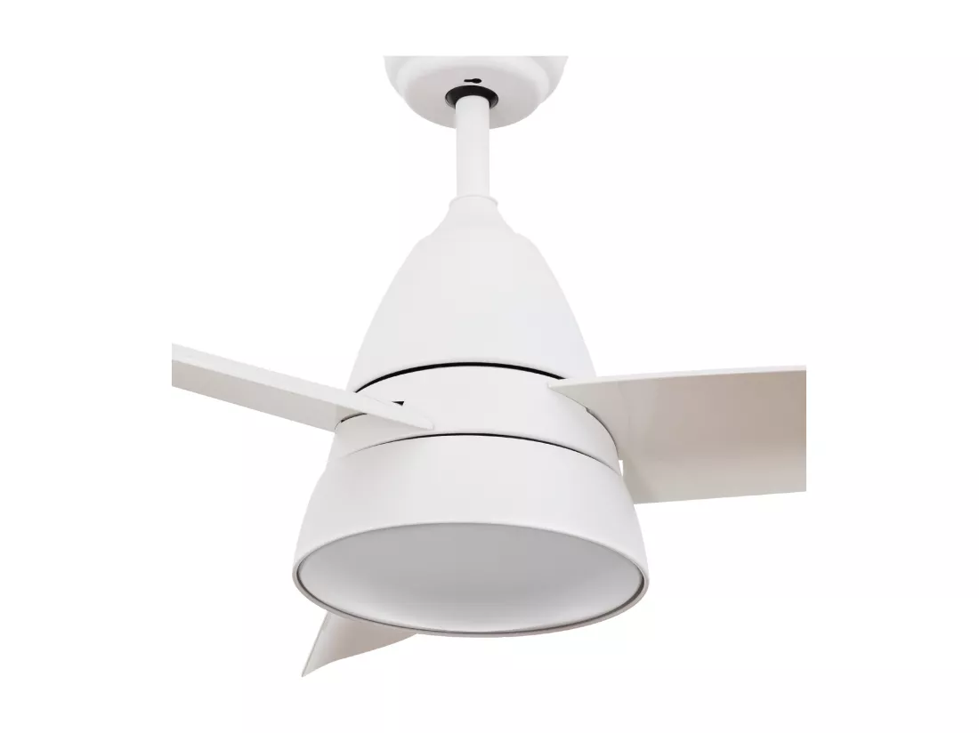 Ventilateur de Plafond Silencieux Industriel Blanc 91cm Moteur DC Avec lumière