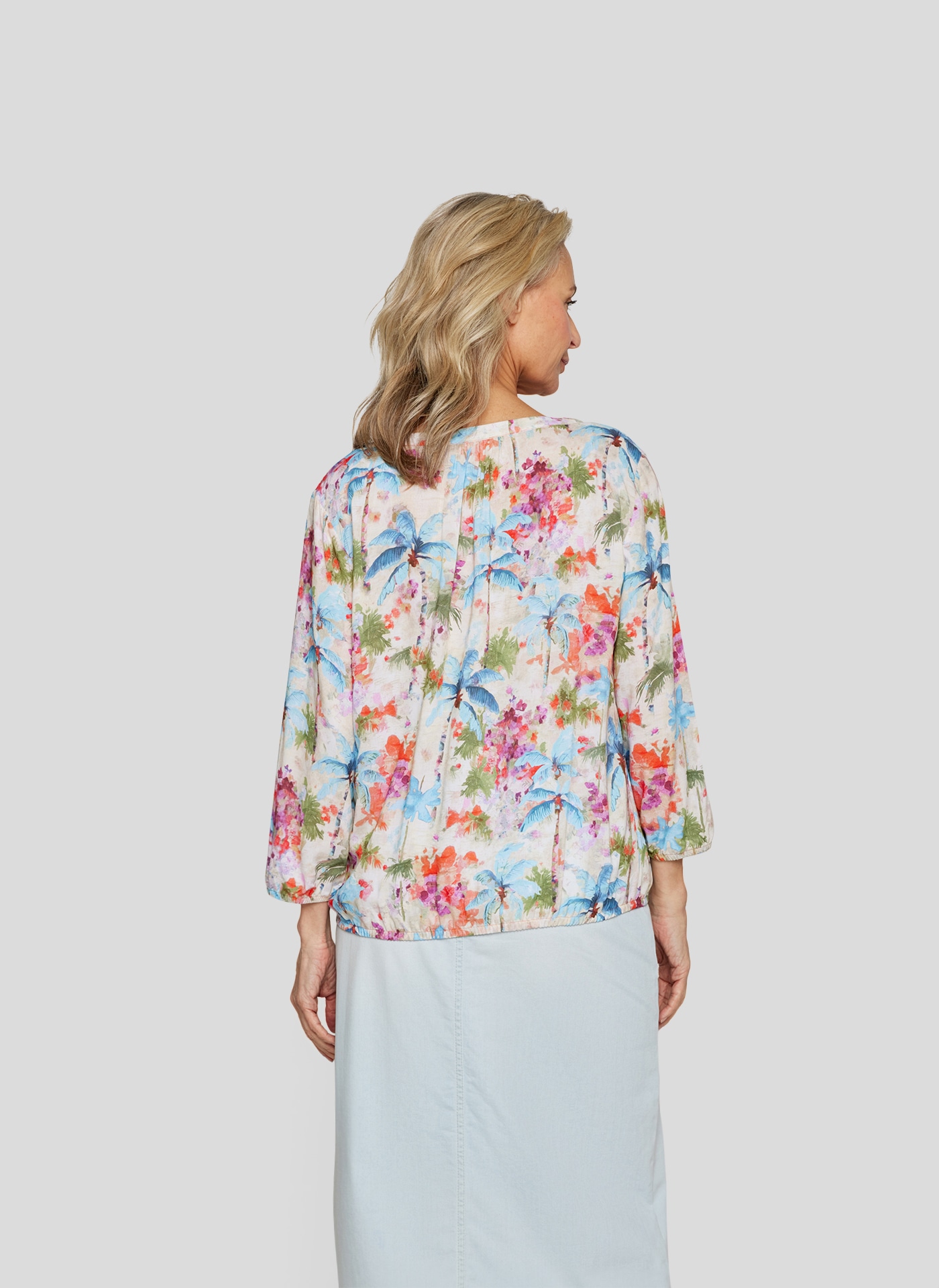 Rabe Druckbluse , im Tunika-Stil und mit floralem Muster