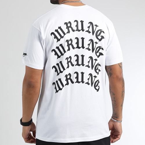 Tee Shirt Oversize Large Independent Blanc Noir