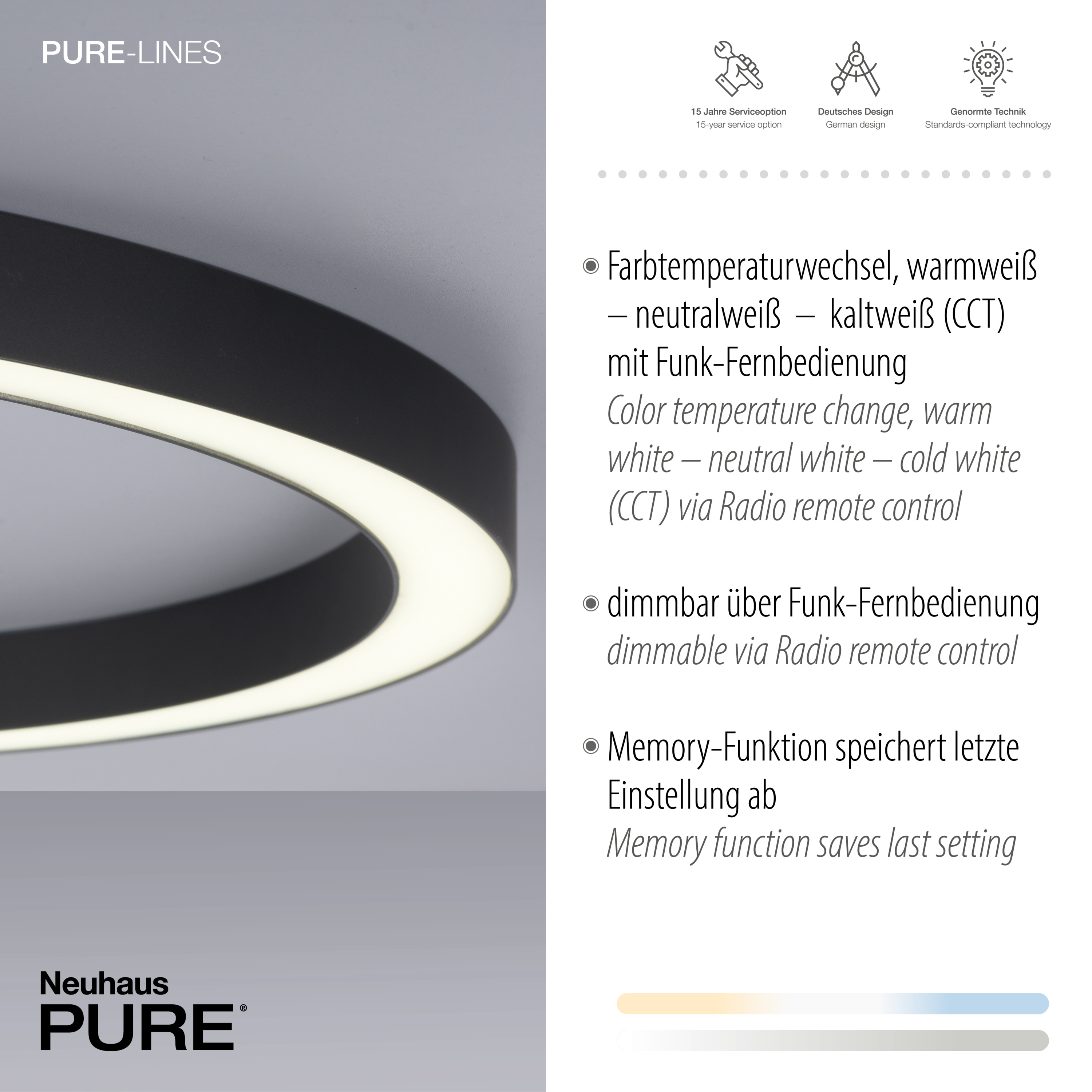 Deckenleuchte PURE LINES ROUND