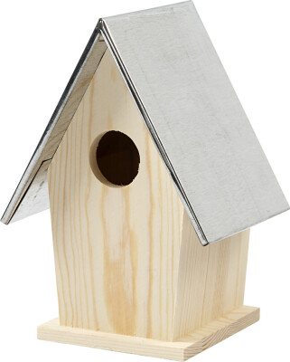 Mejsekasse Med Zinktag - Str. 13,5X11X19 CM - Hulstr. 32 MM - 1 Stk
