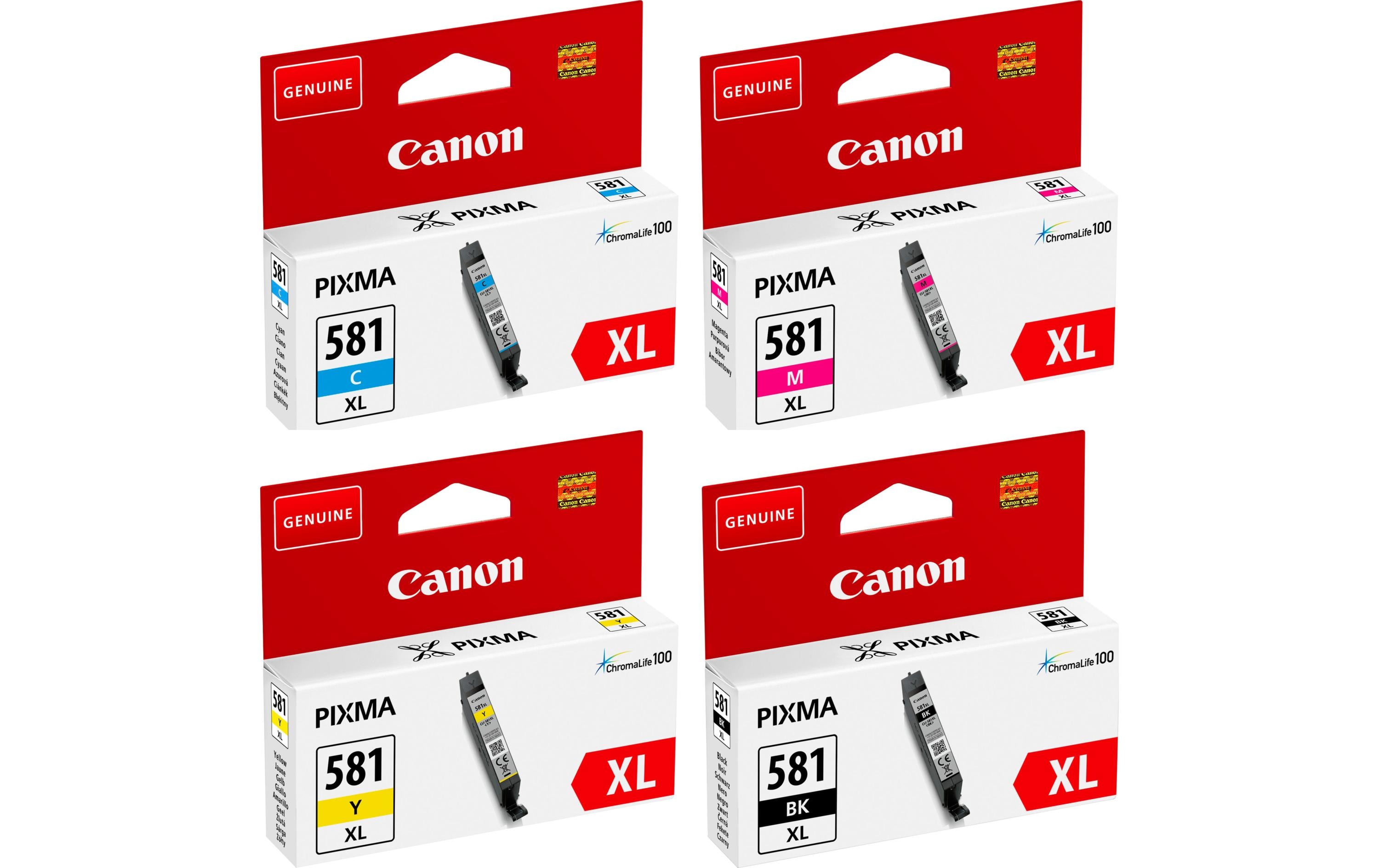 Tintenset CLI-581XLTinte, Black, Cyan, Magenta, Yellow