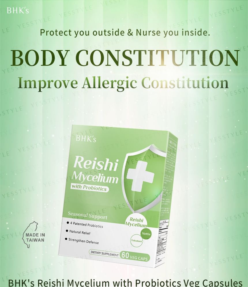 BHK's - Reishi Mycelium met Probiotica Veg Capsules