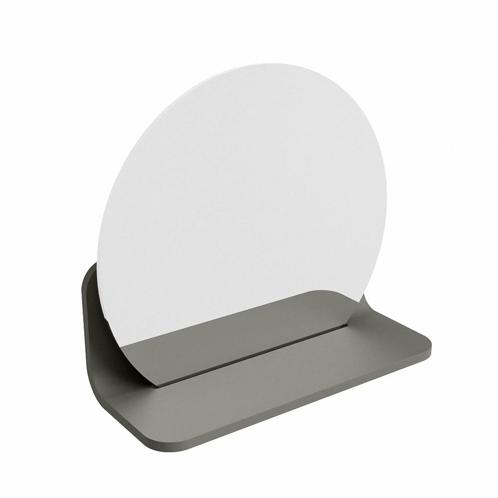 Mondiaz Spot spiegel rond Ø30cm met planchet smoke