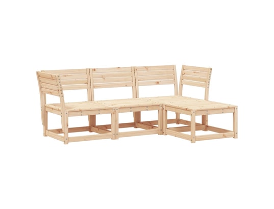 VIDAXL - Salon extérieur Salon de jardin 4 pcs bois massif de pin