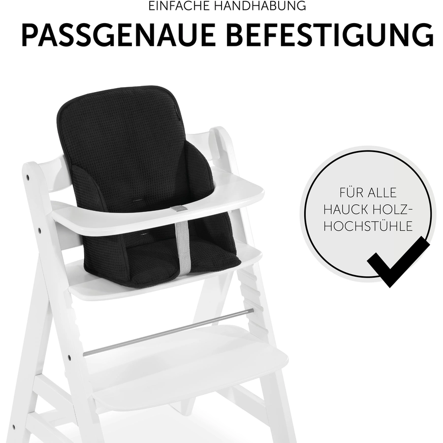 hauck Hochstuhlauflage Alpha Cosy Select Waffle Piqué Black